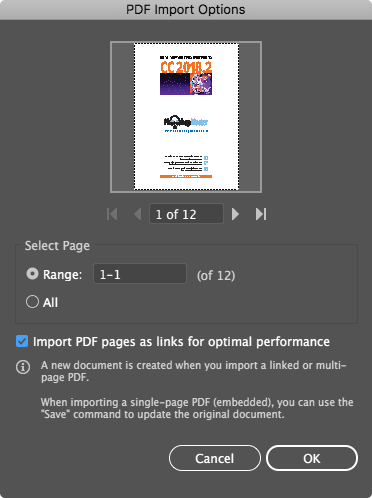 Pdf Import Options