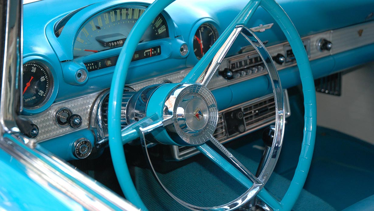 Blue classic car