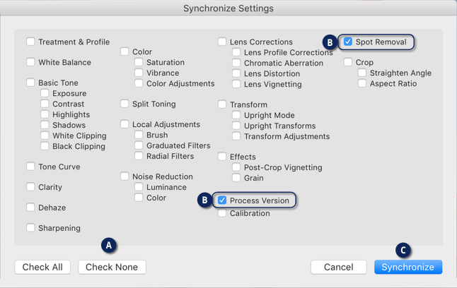 Synchronize Settings