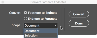 Convert Footnote to Ennote