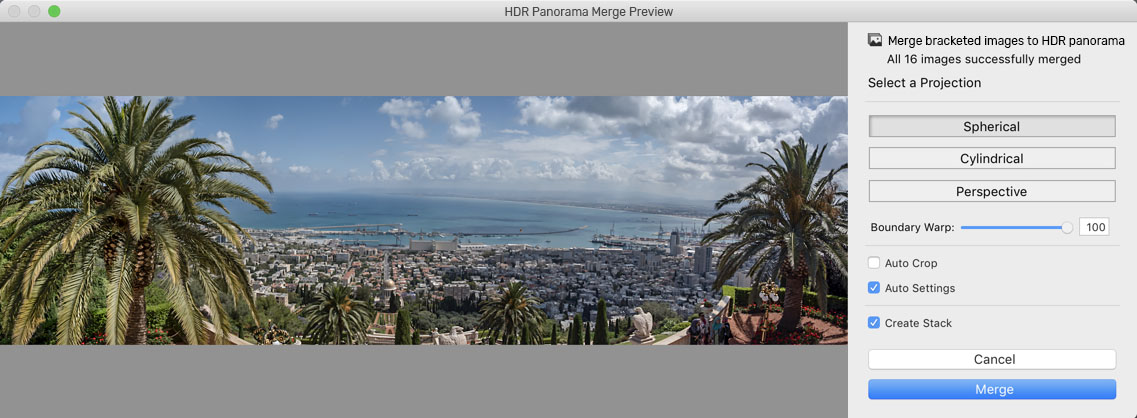 HDR Panorama Merge